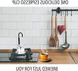 Vt products - Stovetop Moka Pot - Mini 1 Cup Espresso - Draagbare Koffiezetapparaat - Italiaanse Stijl - Perfect voor Kamperen - 50ML — thumbnail 3