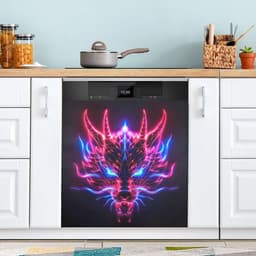 Icy Dragon 23 "x 26" Magnetische Afwasmachine Cover voor Front Keuken Decoratie — thumbnail 5
