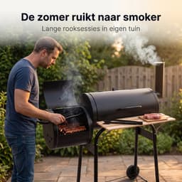 Lomera BBQ Smoker - Smokerbarbecue - Rookoven - Barbecue - Offset Smoker - Rookgrill - Houtskool Barbecue - Grillwagen - Rookkast - Houtskoolgrill - Barbecuewagen - Staande Grill - Barbeque - Tuin Barbecue - Smoker - Houtskoolbarbecue — thumbnail 4