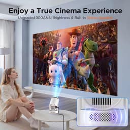 Quvo® Mini beamers - Projector - Mini beamer - Wit - 15cm x 15cm x 22cm — thumbnail 4
