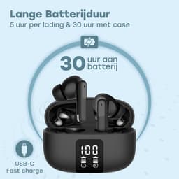 Audyn Oortjes Draadloos - Draadloze Oordopjes - Noise Cancelling ANC+ENC - Bluetooth - In-ear - Zwart - FlowTune Pro — thumbnail 4