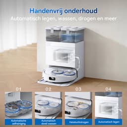 ECOVACS DEEBOT T30e OMNI Robotstofzuiger met dweilfunctie- 25.000 Pa- OZMO Turbo 2.0 dweilen- ZeroTangle 3.0 anti-klit-Triple-V-hoofdborstel- Omni-station-Wit — thumbnail 3