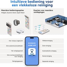 ECOVACS DEEBOT T30e OMNI Robotstofzuiger met dweilfunctie- 25.000 Pa- OZMO Turbo 2.0 dweilen- ZeroTangle 3.0 anti-klit-Triple-V-hoofdborstel- Omni-station-Wit — thumbnail 5