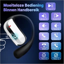 AI Vertaal Oordopjes Real-Time – 148 Talen Ondersteuning met App – Bluetooth Draadloze Open-Oor Oordopjes – 90 uur Standby, 400mAh – Voor Muziek, Bellen, Vertalen, Reizen, Zakelijk & Leren — thumbnail 4