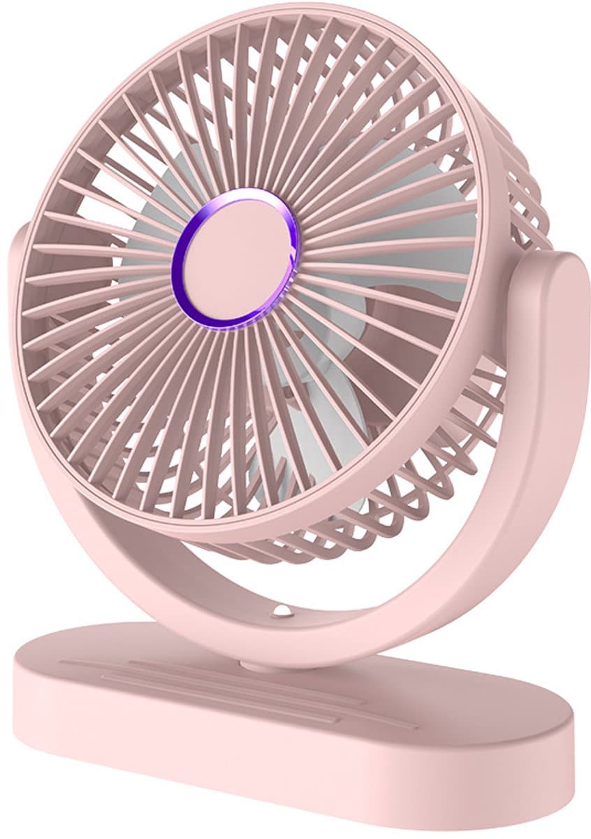 Ventilatoren-USB Tafelventilator - 5.5 Inch Bureauventilator - Stil en Krachtig - 3 Snelheden - Verstelbaar - Mini Ventilator voor Thuis, Kantoor en Laptop — afbeelding 1
