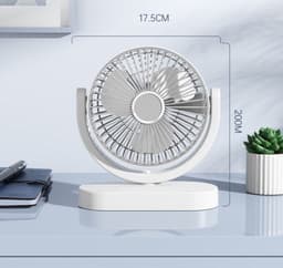Ventilatoren-USB Tafelventilator - 5.5 Inch Bureauventilator - Stil en Krachtig - 3 Snelheden - Verstelbaar - Mini Ventilator voor Thuis, Kantoor en Laptop — thumbnail 3