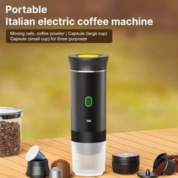 Elektrisch Koffiezetapparaat - Draagbaar Mini Apparaat - Koffie Maken - 3-in-1 Werking - 9 x 27.1 x 9 cm — thumbnail 2