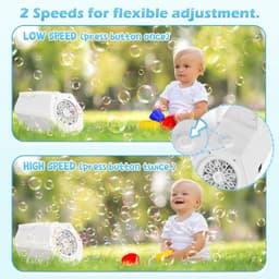Draagbare Automatische Professionele Bellenblazer USB Oplaadbaar - 10000 Bellen/Min, 2 Snelheden, Reservoir 240ML, Bellenblaasspeelgoed voor Kinderen — thumbnail 4