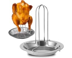 Stainless Steel Kippenhouder voor de Grill - Ideaal voor Oven en BBQ - Duurzaam en Handig Grillaccessoire