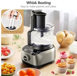 11-in-1 keukenmachine, 1300 W, blender, hakmolen, sapcentrifuge, deegmachine, 2,5 l kom, 1,5 l mengbeker, 3 snelheden, pulsfunctie, veiligheidsvergrendeling — thumbnail 2
