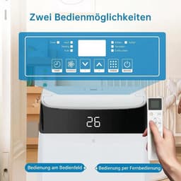 Danky Mobiele Airco 12000 BTU 3,6 kW - 4-in-1 Mobiele Airconditioner met Afvoerslang - Stil 51dB - Koelen/Ontvochtigen/Ventilator/Slaapmodus - Follow-Me - R290 - voor Ruimtes tot 43-51 m² Energieklasse A — thumbnail 3