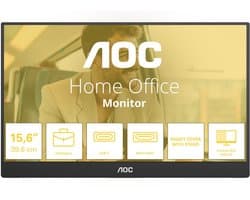 AOC 15" 16T20E2, FHD, 60Hz, IPS, HDMI, mHDMI, USB-C DP Alt