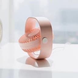 KZQ USB mini ventilator tafelventilator geluidsarm 3 standen roze — thumbnail 5