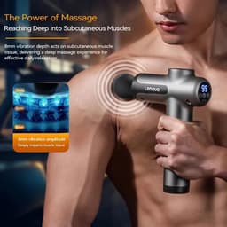 QJ Supply - Massage Gun - Sportmassage - Spiermassage - Rug Massage - Fitness Herstel - Oplaadbaar - 8 Massagekoppen - Zwart — thumbnail 3
