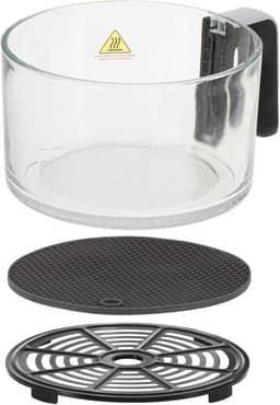 Airfryer Oven - Hete Lucht Oven - Gezond Koken - Glazen Kom - 3 Liter - Wit — thumbnail 5