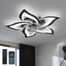 Equivera Plafonniere met Ventilator - Plafondventilator - Plafondventilator Afstandsbediening - Plafondventilator Slaapkamer - Plafond Ventilator met Verlichting - Plafondlamp - Plafonniere - Ideaal voor in uw slaapkamer! — thumbnail 1