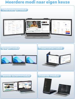 Wireless Portable Monitor Double - 14 inch - Draagbare Monitor FHD 1080P - Scherm voor Laptop - Windows/Mac/Phone/Games - Scherm uitrbeider Laptop — thumbnail 3