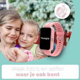 Traqio TRQ11 - GPS horloge kinderen - gps horloge kind - kinderhorloge bellen - veilig buiten spelen horloge kind - kinderhorloge met gps - kinderhorloge - Kinder smartwatch GPS - GPS horloge school - Roze — thumbnail 4