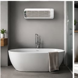 Bobypet - Premium Aircooler Muurmontage - Zonder Boren Ventilator - Energiezuinige Koeler met Drie Snelheden - Draagbare Mobiele Airco Cooler voor Slaapkamer, Keuken en Badkamer - Compacte Wandventilator met Geavanceerde Waterkoeling - wit — thumbnail 3