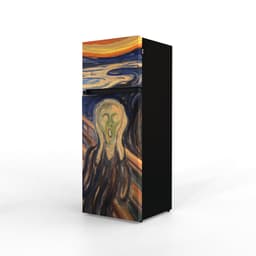 NUNKI MEDIUM-FMUN / Dubbel-Deurs Koelkast, E Klasse, 206l, Edvard Munch - De Schreeuw, Satin (FRONT only) — thumbnail 5