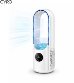 CYRO - Luchtkoeler - Koelventilator - Ventilator - Elektrisch - Kleine Airco - Elektrisch - 6 Snelheden - Airconditioning - Wit — thumbnail 1