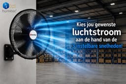 Industriële Muurventilator 50cm - 110W - Automatische Oscillatie - Ruimtebesparend - Hortistar — thumbnail 5