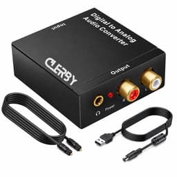 Clerby - Digitaal naar Analoog Converter - 192kHz Audio Adapter - DAC - Coaxiaal naar Analoog - Audioconverter - AUX 3.5mm - Inclusief Optische Kabel en Voedingsadapter — thumbnail 1