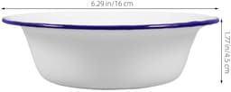 Dailygoods- Soepschalen 2-delig - Emaille - Makkelijk te reinigen - Geschikt voor rijst/pasta/groenten - Duurzaam - Ideaal voor familie/restaurant - Mengkom — thumbnail 4