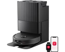 Roborock Qrevo S Pro-Robotstofzuiger-Alles-in-één multifunctioneel dockingstation-18500 Pa zuigkracht-Antiklitsysteem-Reactive Tech Obstakelvermijding-Intensieve tapijtreiniging 10 mm Dweilverhoging-Twee roterende dweilpads-Roborock app controle