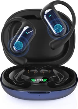 AI Translator Earbuds, 168 Talen Slimme Oordopjes Vertaler, Open Ear Koptelefoon Bluetooth 5.4, 3-in-1 Draadloze Oortjes Vertaal met APP, Geschikt voor Reizen, Zakelijk, Studeren — thumbnail 1