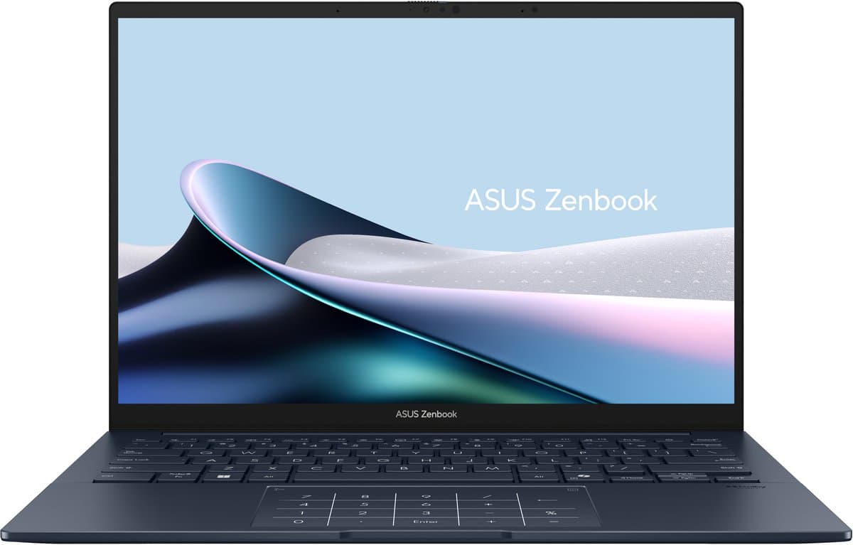ASUS Zenbook 14 OLED UX3405CA-QD012W Intel Core Ultra 7 255H Laptop 35,6 cm (14") WUXGA 32 GB LPDDR5x-SDRAM 1 TB SSD Wi-Fi 7 (802.11be) Windows 11 Home Nederlands Blauw — afbeelding 1