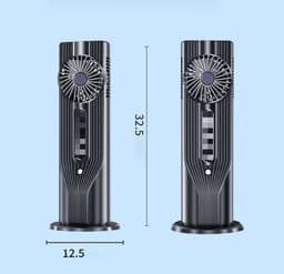 Draagbare airconditioning, 6 snelheidsinstellingen, persoonlijke koelventilator, met 6-uurs timer, 3-in-1 luchtkoeler, geschikt voor kamers, kantoren en kamperen, zwart — thumbnail 2