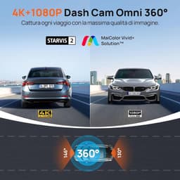 Auto Camera - Rijrecorder Dual - Veilige Rit - 360 Graden Opname - 4K Resolutie - Zwart — thumbnail 3