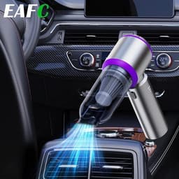 Hutjemutje - handstofzuiger - auto stofzuiger - kruimeldief - snoerloos - zuigen & blazen - krachtig - 6000 mAh zuigkracht - paars — thumbnail 5