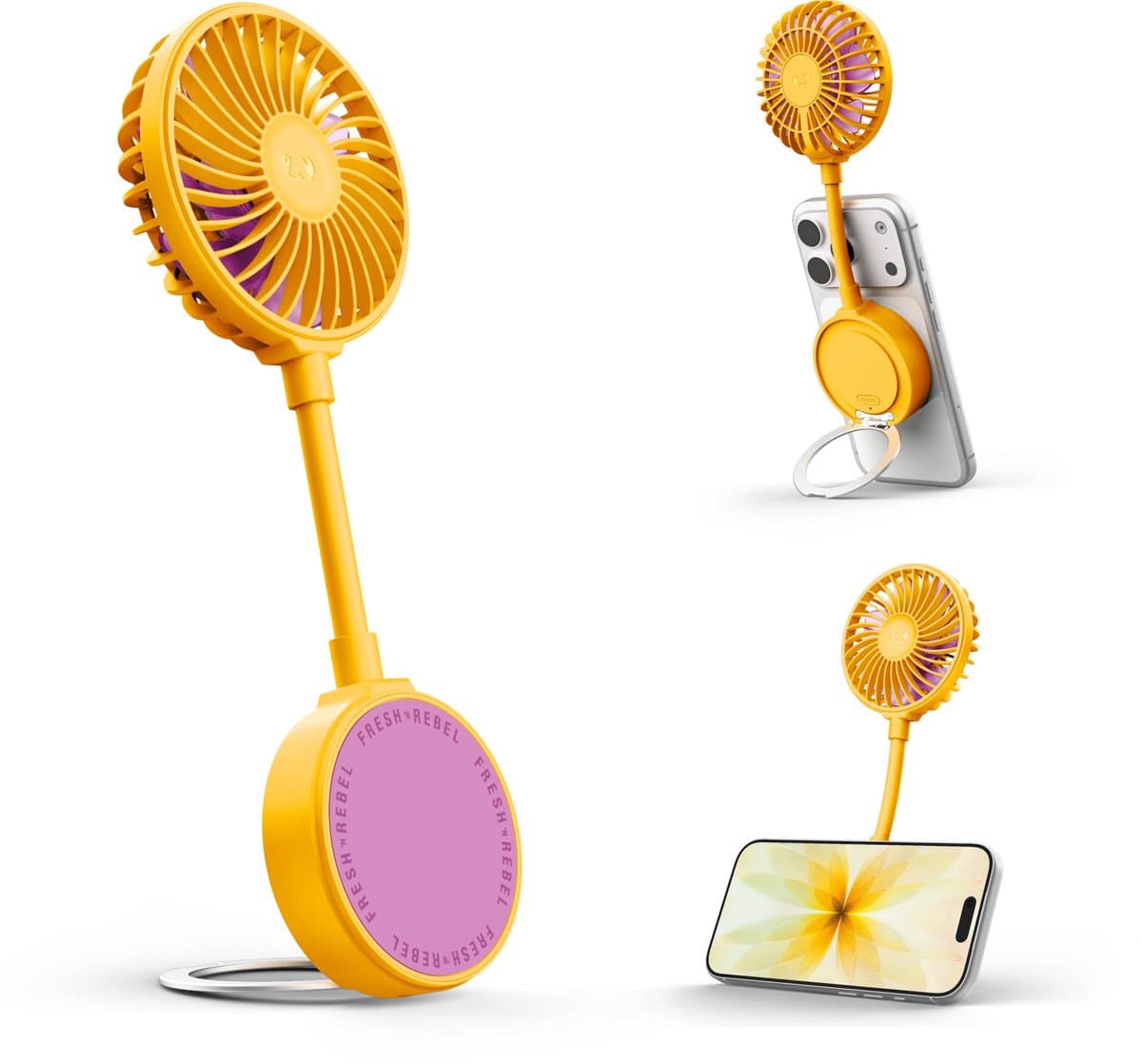 Fresh 'n rebel Magnetic Fan - Tropical Yellow — afbeelding 1