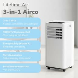 Mobiele Airco - Airco Unit - Ruimte Koelen - 3 Functies - 9000 BTU - Wit — thumbnail 5