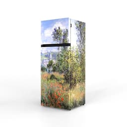 NUNKI MEDIUM-AMONE / Dubbel-Deurs Koelkast, E Klasse, 206l, Claude Monet - Zicht op Vétheuil, Satin (ALL sides) — thumbnail 5