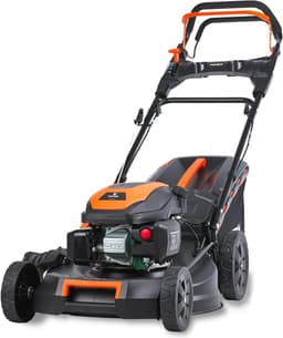 Benzine Grasmaaier - Loopmaaier - Gazon Onderhoud - Flexibele Aandrijving - 51cm Maaibreedte - Zwart — thumbnail 1