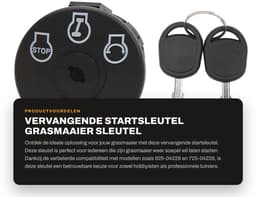 Dailygoods- Startsleutel Vervangend - 3 Posities - 2 Sleutels - Compatibel met 925-04228/725-04228 - Duurzaam - ABS L/Koper Materiaal - Ontstekingsschakelaar — thumbnail 1