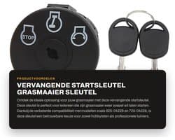Dailygoods- Startsleutel Vervangend - 3 Posities - 2 Sleutels - Compatibel met 925-04228/725-04228 - Duurzaam - ABS L/Koper Materiaal - Ontstekingsschakelaar
