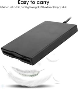 Externe Floppy Drive - 3.5 Inch Lezer - Bestanden Overzetten - Geen Externe Voeding - 3.5 Inch - Zwart — thumbnail 3