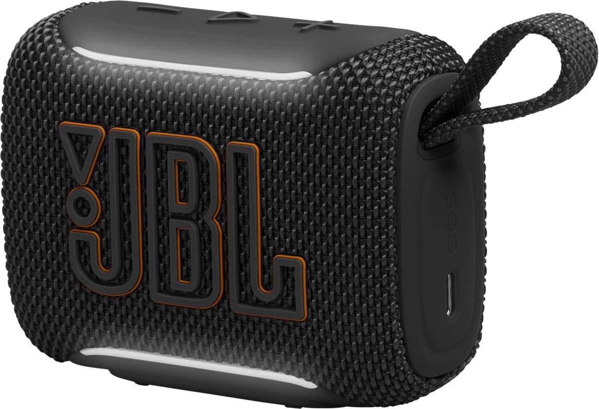 JBL Go 5 - Draadloze Bluetooth Mini Speaker – Voor Onderweg en Thuis – Sfeerverlichting - Draadloos Muziek Box – Boxje - 10 uur - IP68 - Waterdicht - Zwart — afbeelding 1
