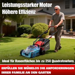 Accu Grasmaaier 21 V OUTIGO, maaibreedte 33 cm, tot 250 m², opvangbak 32 l, maaihoogte 25-65 mm, mulchfunctie, incl. 5,0 Ah accu — thumbnail 4