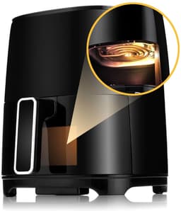 MMP® Mini airfryer - Airfryer - Airfryer klein - Zwart - ‎25cm x 30cm x 35cm — thumbnail 3