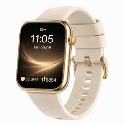 Kiraal Montala Smartwatch - Inclusief 5 Bandjes - Hartslagmeter - Stappenteller - Slaapmonitor - Multisport - Compatibel met Android en iOS - Goud — thumbnail 2