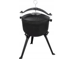 Master Grill MG429 - Gietijzeren Jachthut Ketel - 8L - Stabiele Constructie - Inclusief Deksel