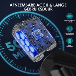 Elekiatech - Steelstofzuiger Draadloos - 50000Pa - 100 Min Gebruikstijd - 1.8L Stofbak - LED display – voor Harde Vloeren, Tapijt en Dierenharen - Zwart — thumbnail 2