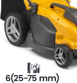 Elektrische Grasmaaier - Grasmaaier Duw - Gazon Onderhoud - 5 Maaihoogtes - 38cm Snijbreedte - Rood — thumbnail 2
