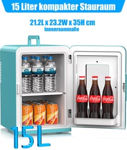 KESSER® Tafelmodel Koelkast 15 Liter AC DC 220-240V en 12V - Mini Koelkast Vrijstaand met Verwarmingsfunctie - Koelbox ideaal voor Auto en camperen - — thumbnail 4