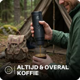 JT Products Draagbare 2 In 1 Espressomachine Zwart - Oplaadbaar - Capsules En Gemalen Koffie - Warmt Op - Koffiemaker - Nespresso - Draagbare Koffiemachine - Reis En Camping Koffiezetapparaat - Maatje - Vaderdag Cadeau Pakket - Vader Dag Top 10 — thumbnail 3
